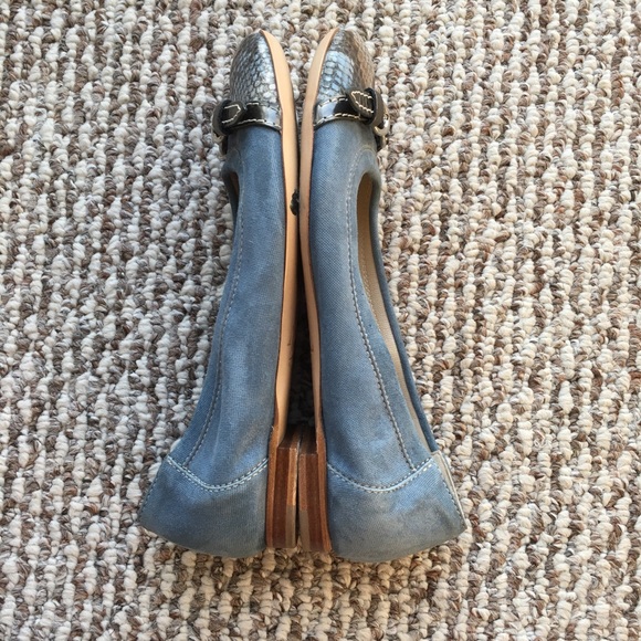 Attilio Giusti Leombruni Snakeskin denim ballet - Picture 3 of 7